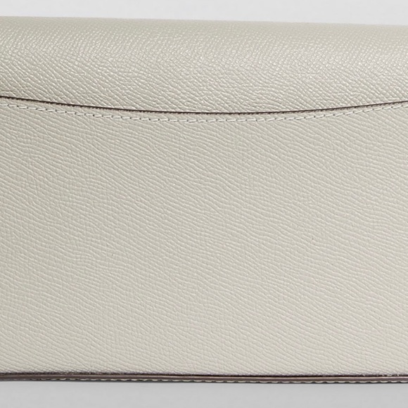 RARE Coach Wyn Crossgrain Leather Crossbody Bag, gray, gold hardware. - Picture 6 of 10